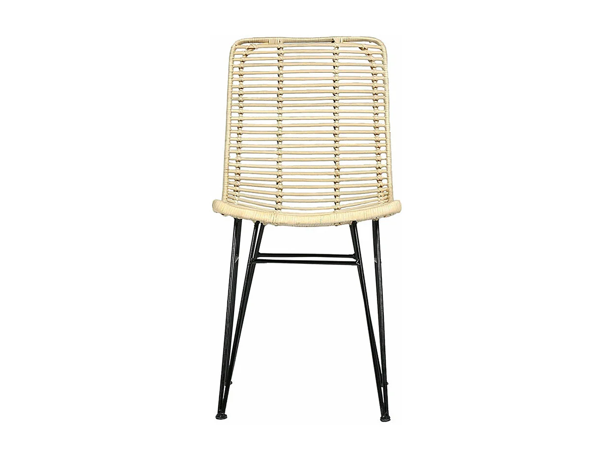 Sedia in rattan e metallo