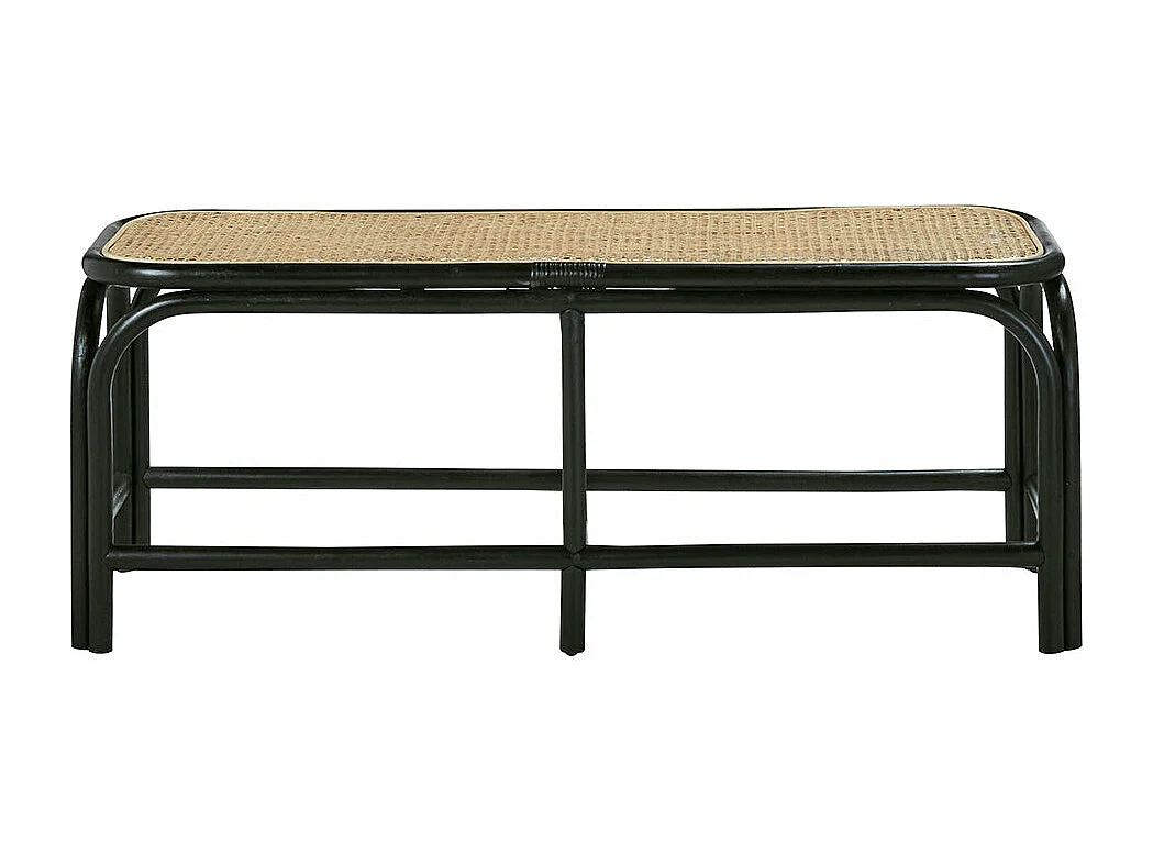 Banc en rotin et cannage 120 cm