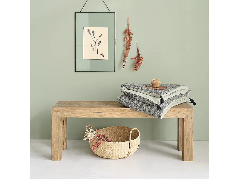 Banc en bois teck recyclé massif