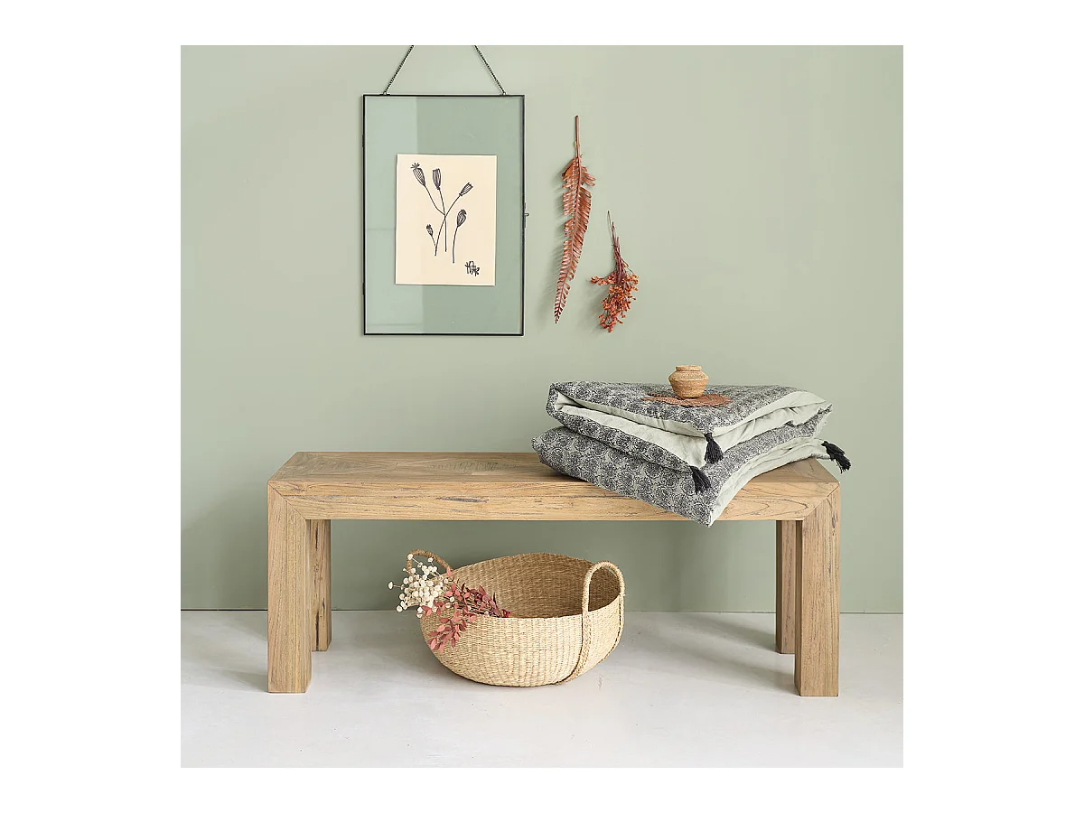 Banc en bois teck recyclé massif