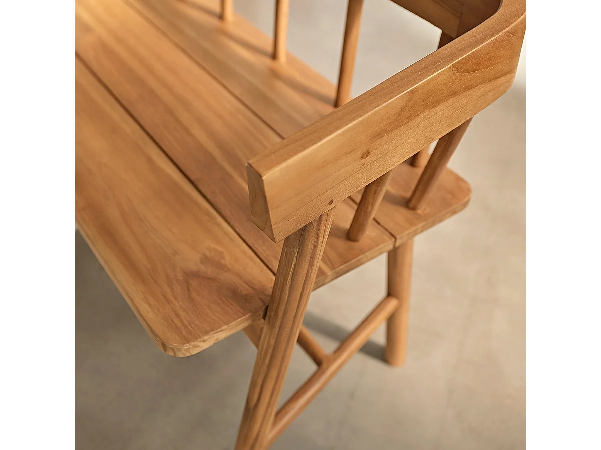 Banc en bois de teck massif 120 cm