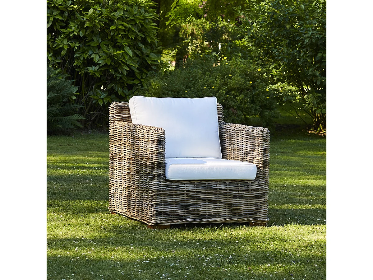 Fauteuil de jardin en kubu naturel