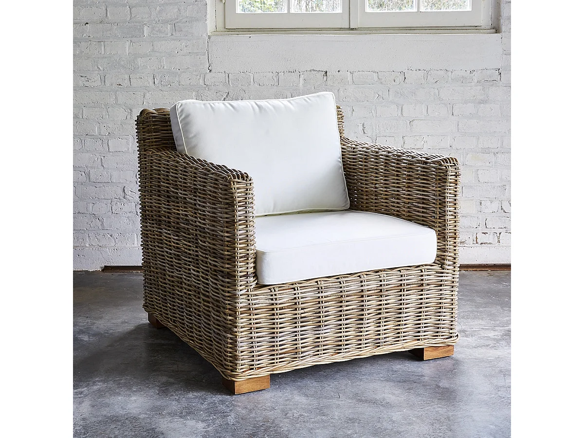 Fauteuil de jardin en kubu naturel