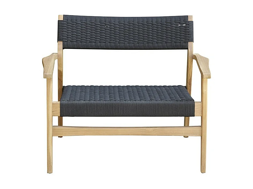 Poltrona da giardino in teak e corda