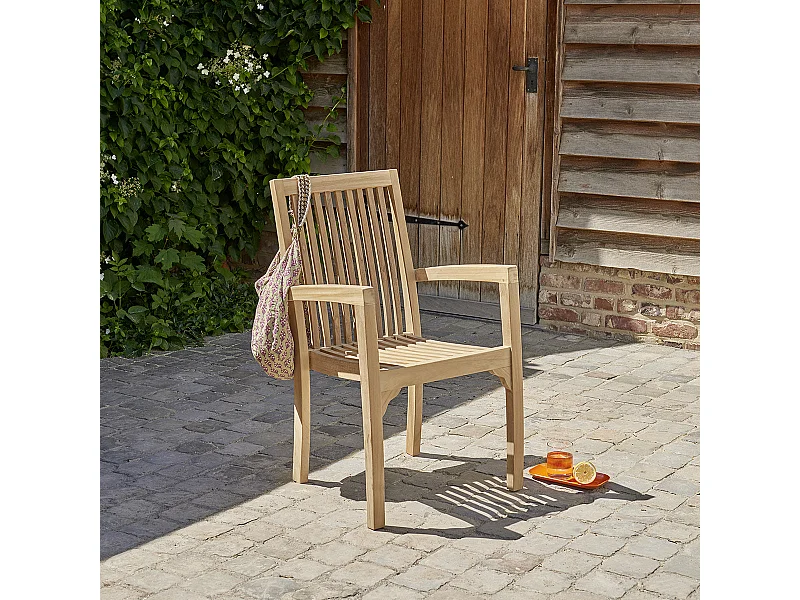 Fauteuil de jardin en teck massif