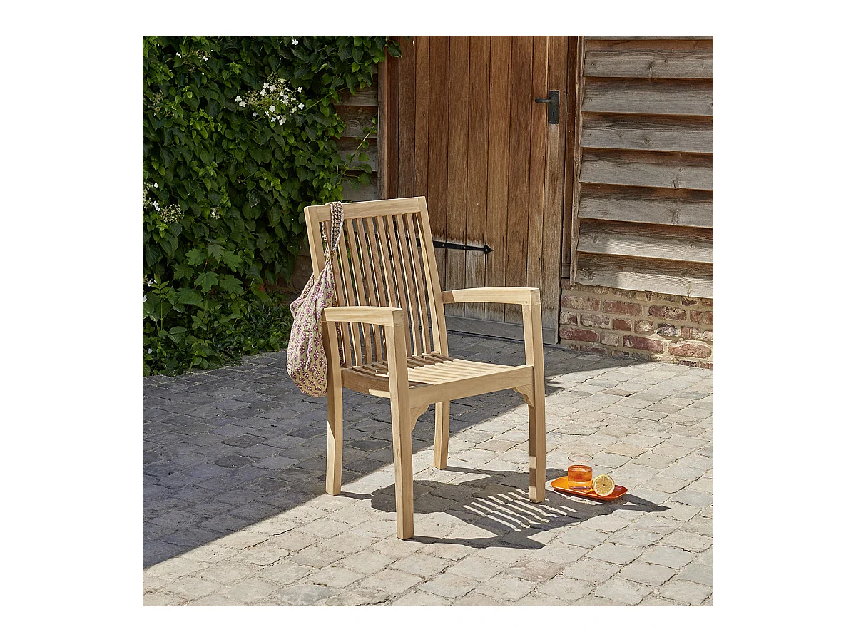 Fauteuil de jardin en teck massif