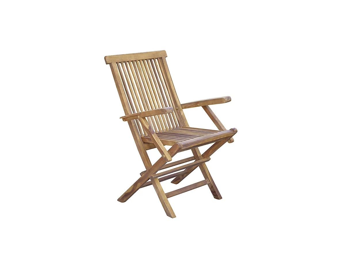 Fauteuil de jardin en teck huilé pliant