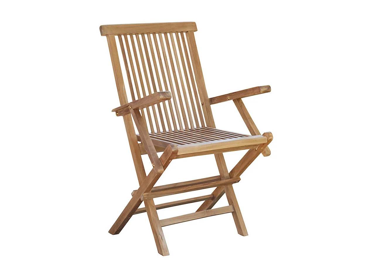 Fauteuil de jardin en teck massif pliant