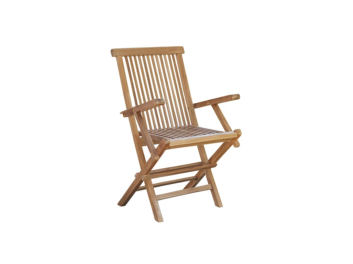 Fauteuil de jardin en teck massif pliant