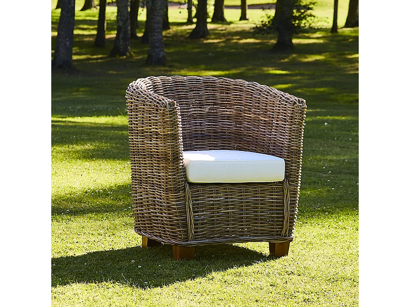 Fauteuil rond de jardin en kubu