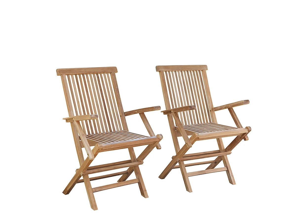 Sedia da giardino pieghevole in teak massello
