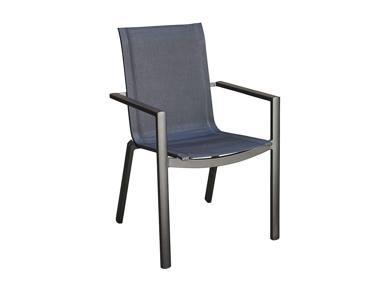 Sillón de exterior de aluminio y textileno gris
