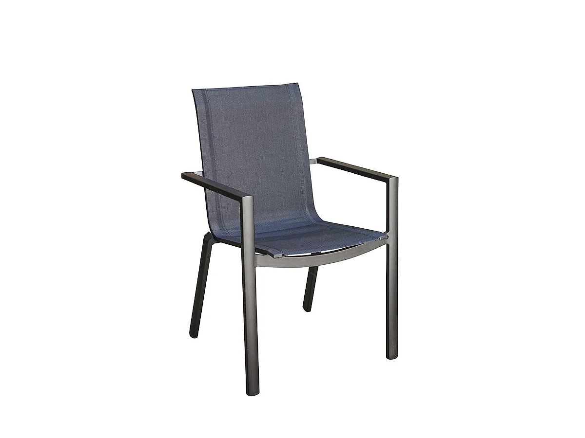 Fauteuil de jardin en aluminium et textilène
