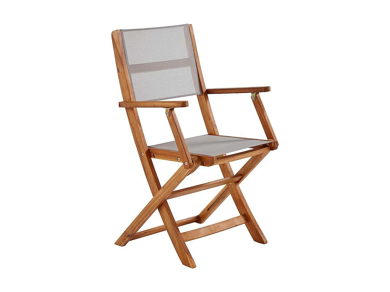 Fauteuil de jardin en acacia et textilène pliant