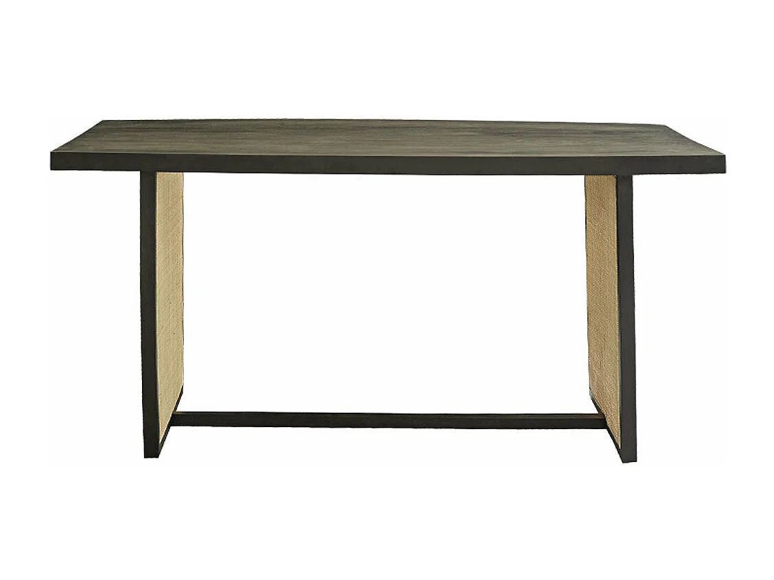 Table en manguier massif et cannage 6 pers.