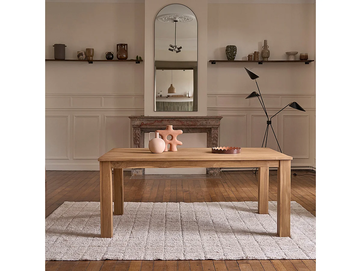 Table en bois teck massif 8 pers.