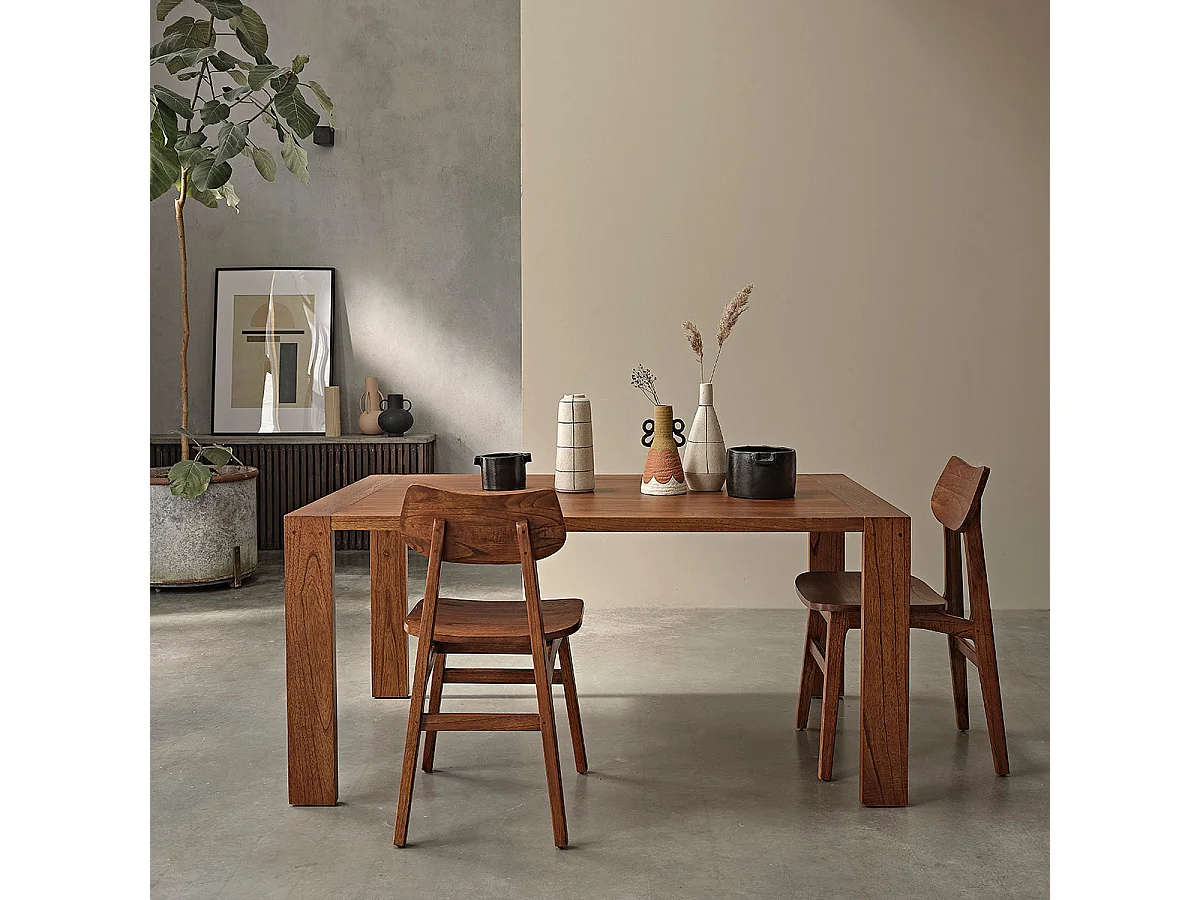 Mesa acabado nogal, de 6 a 8 personas