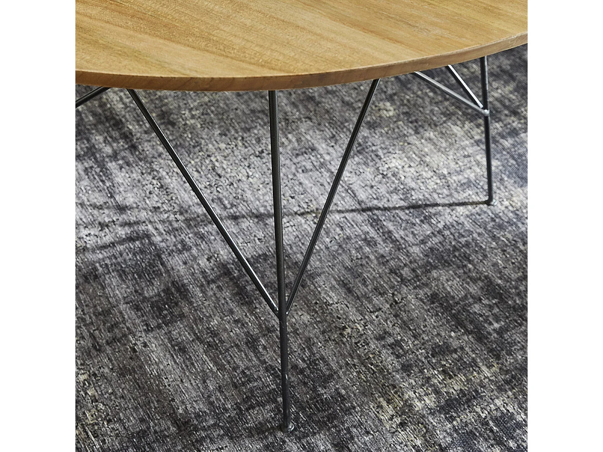 Tavolo in mindi con finitura naturale per 4 persone