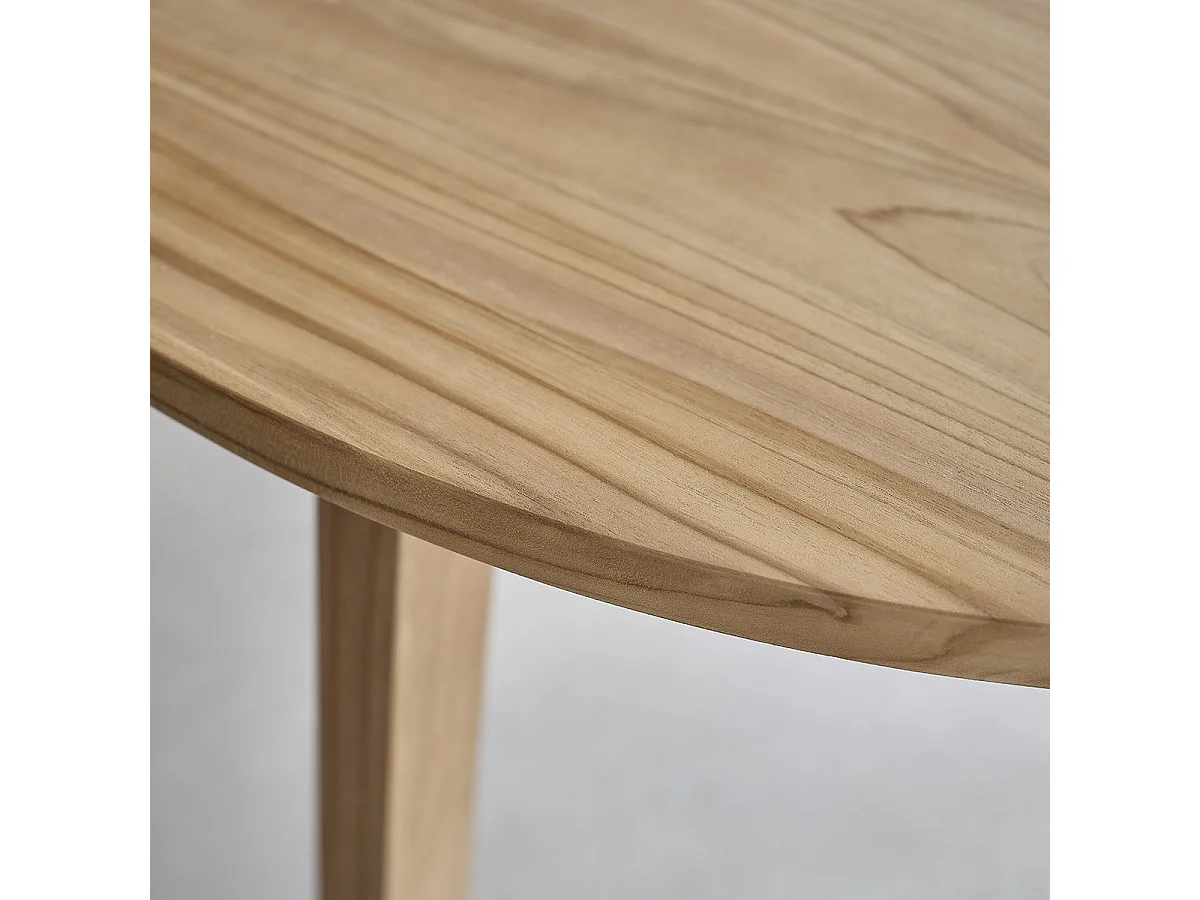 Table en teck massif ronde 4 pers.