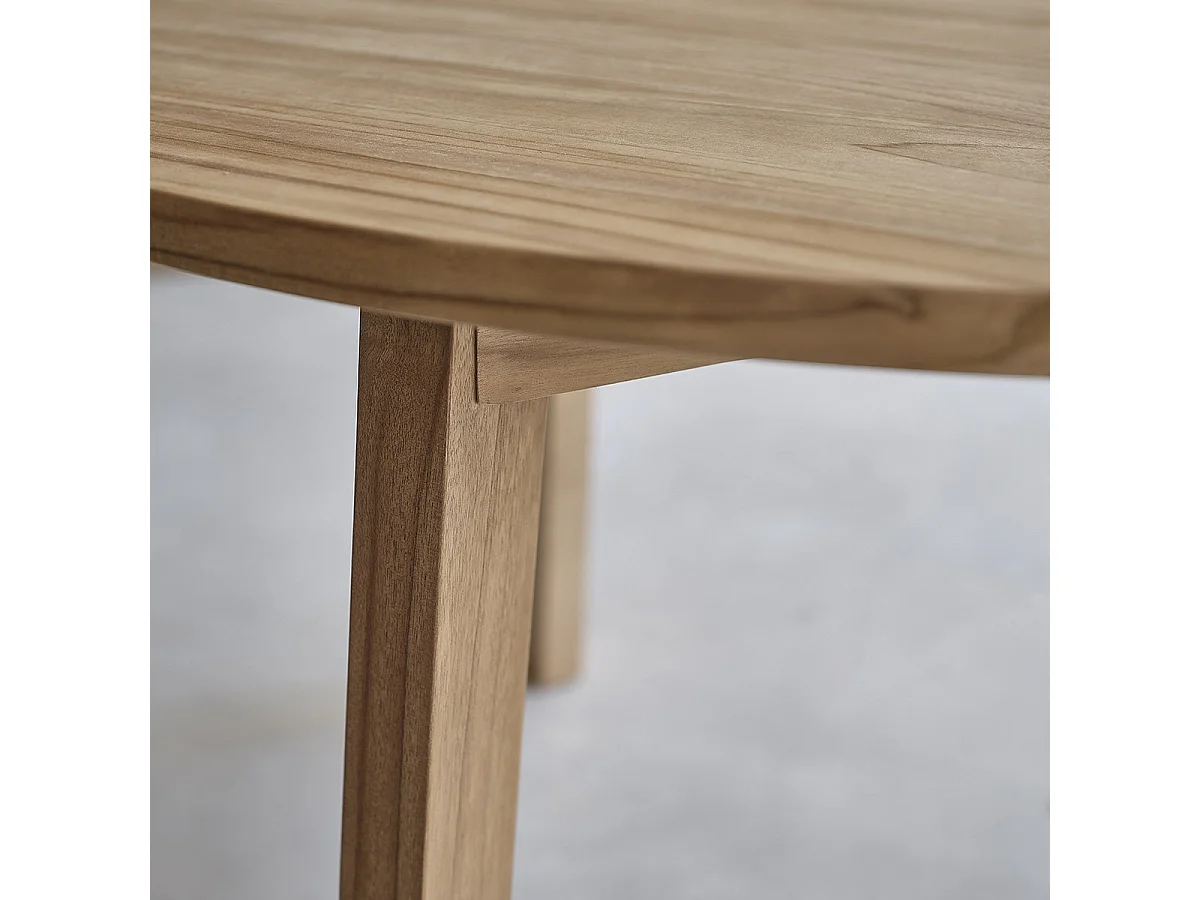Table en teck massif ronde 4 pers.