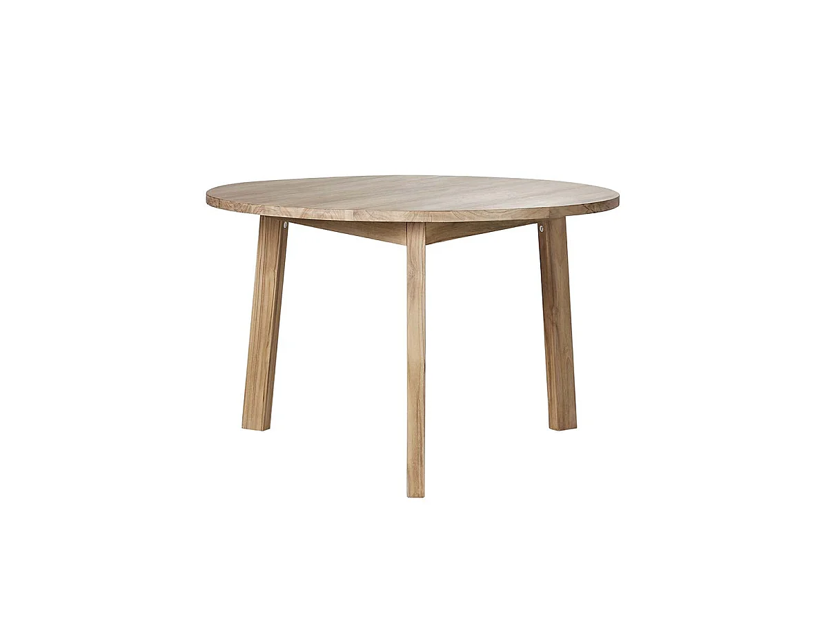 Mesa redonda de teca maciza para 4 pers.