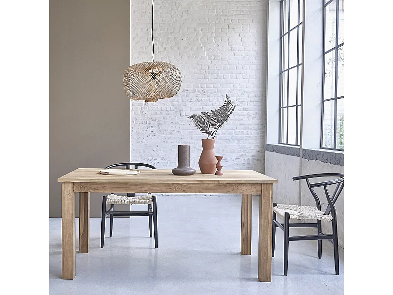 Mesa de comedor de teca para 8 personas