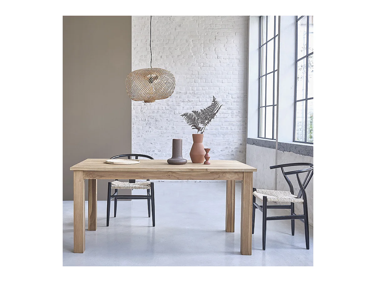 Table en bois teck massif 8 pers.