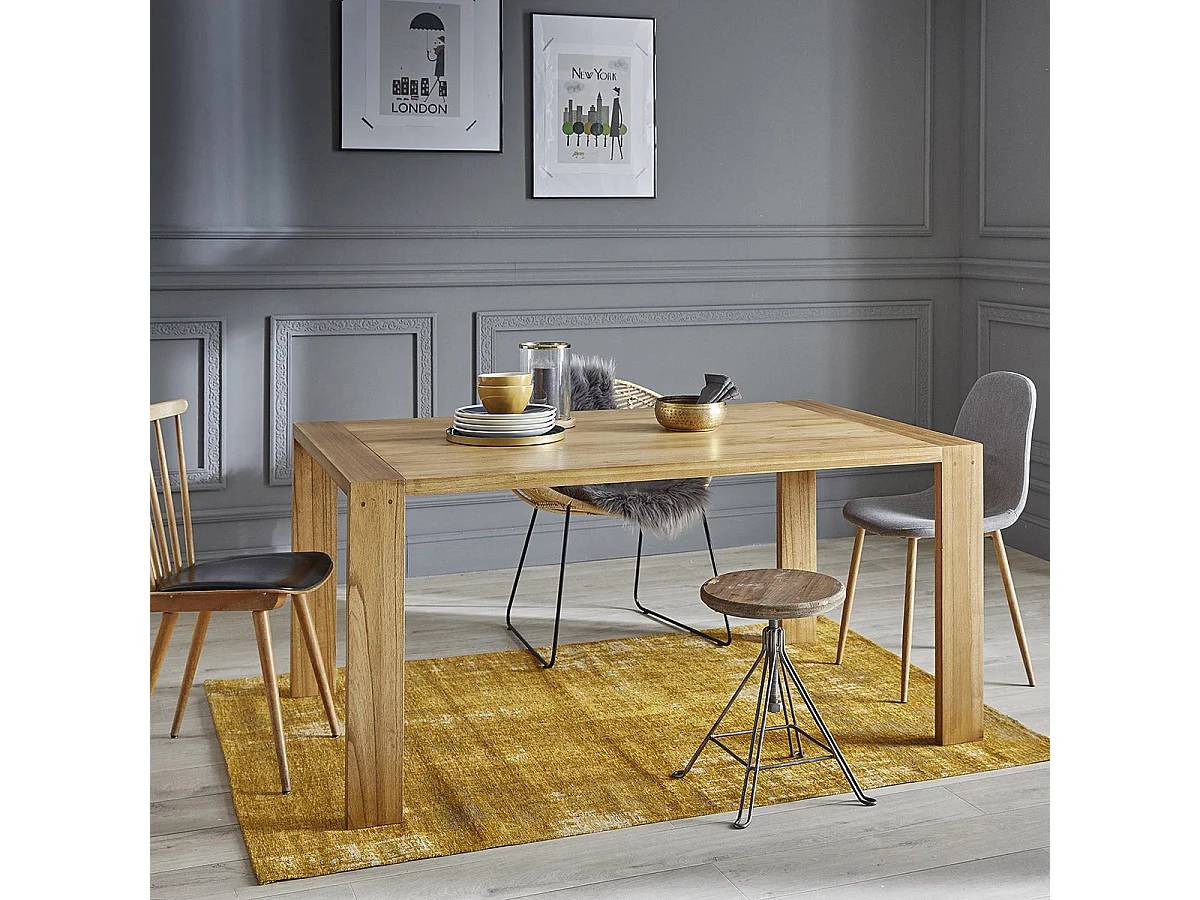 Table en bois mindi massif 8 pers.