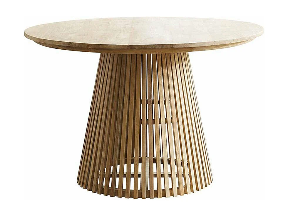 Table en teck massif ronde 4 pers.