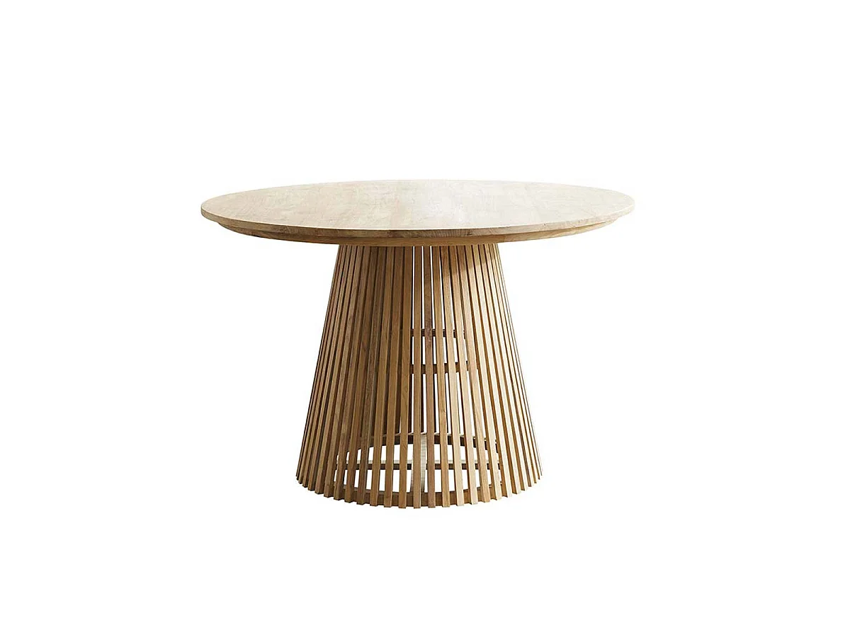 Table en teck massif ronde 4 pers.