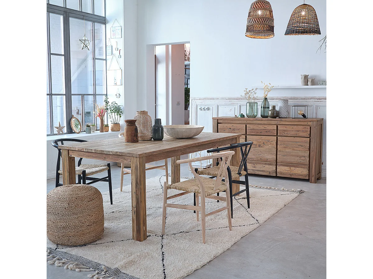 Buffet en bois de teck recyclé 160 cm