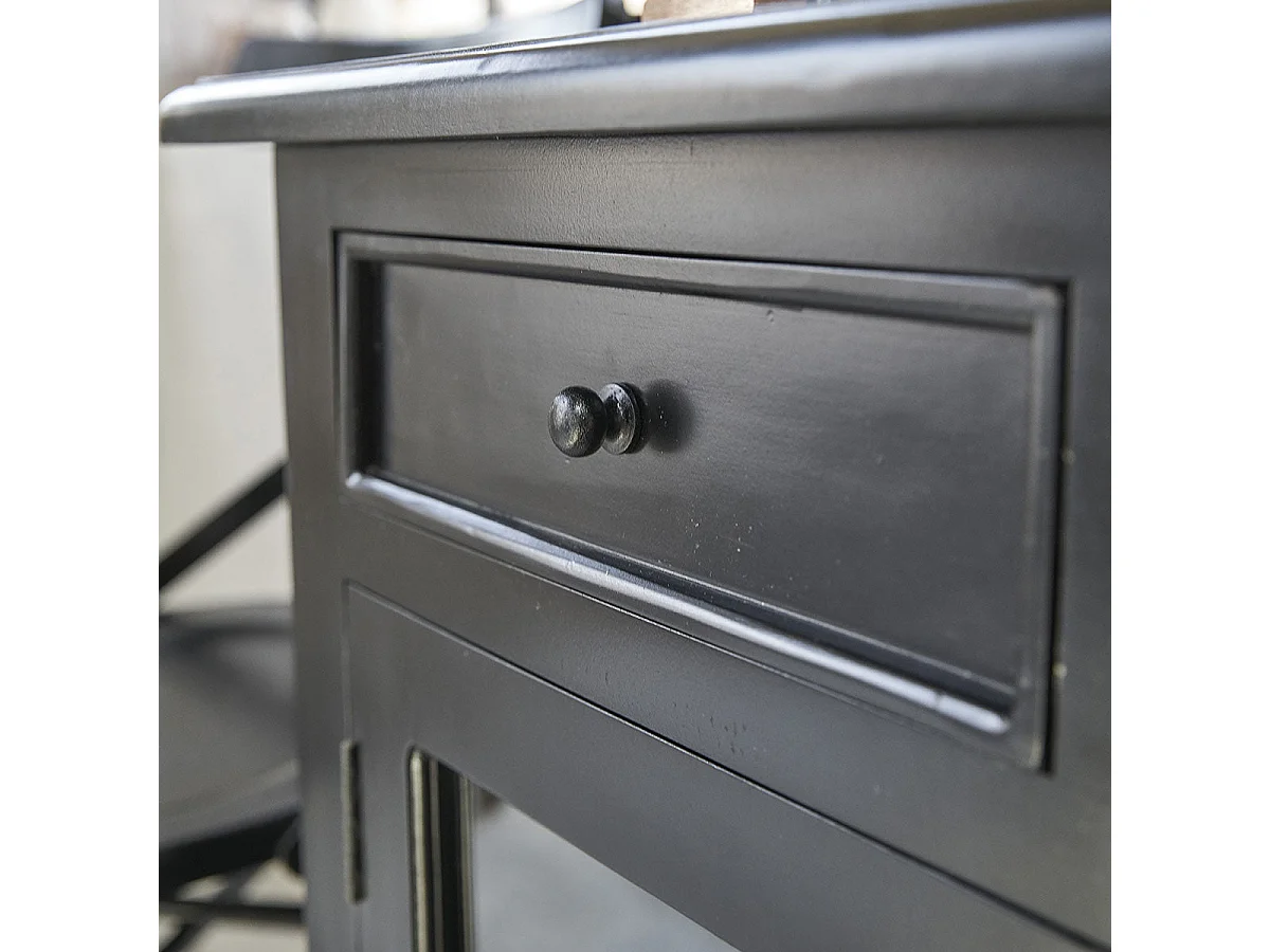 Buffet in mogano massello nero 160 cm