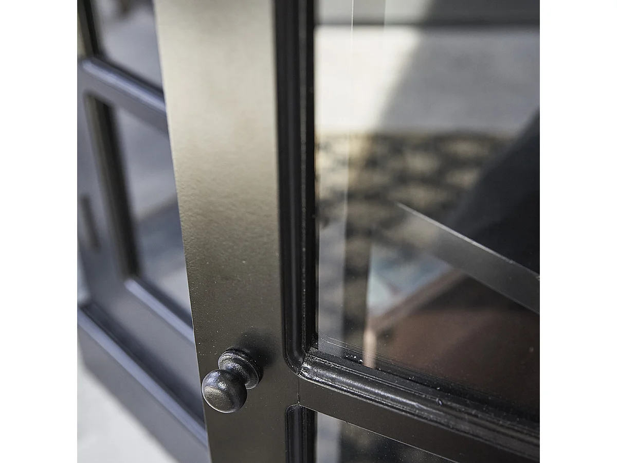 Buffet in mogano massello nero 160 cm