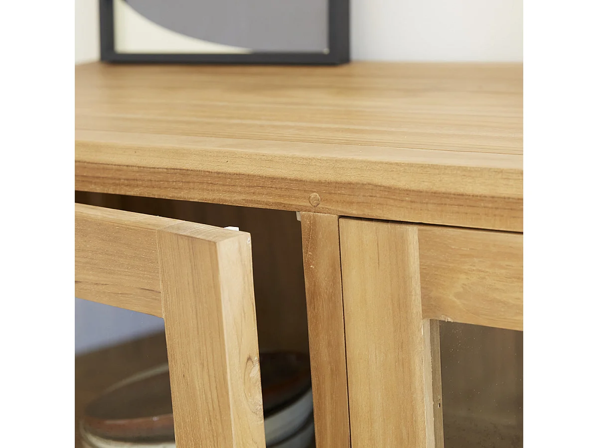 Buffet en teck massif 120 cm 2 portes