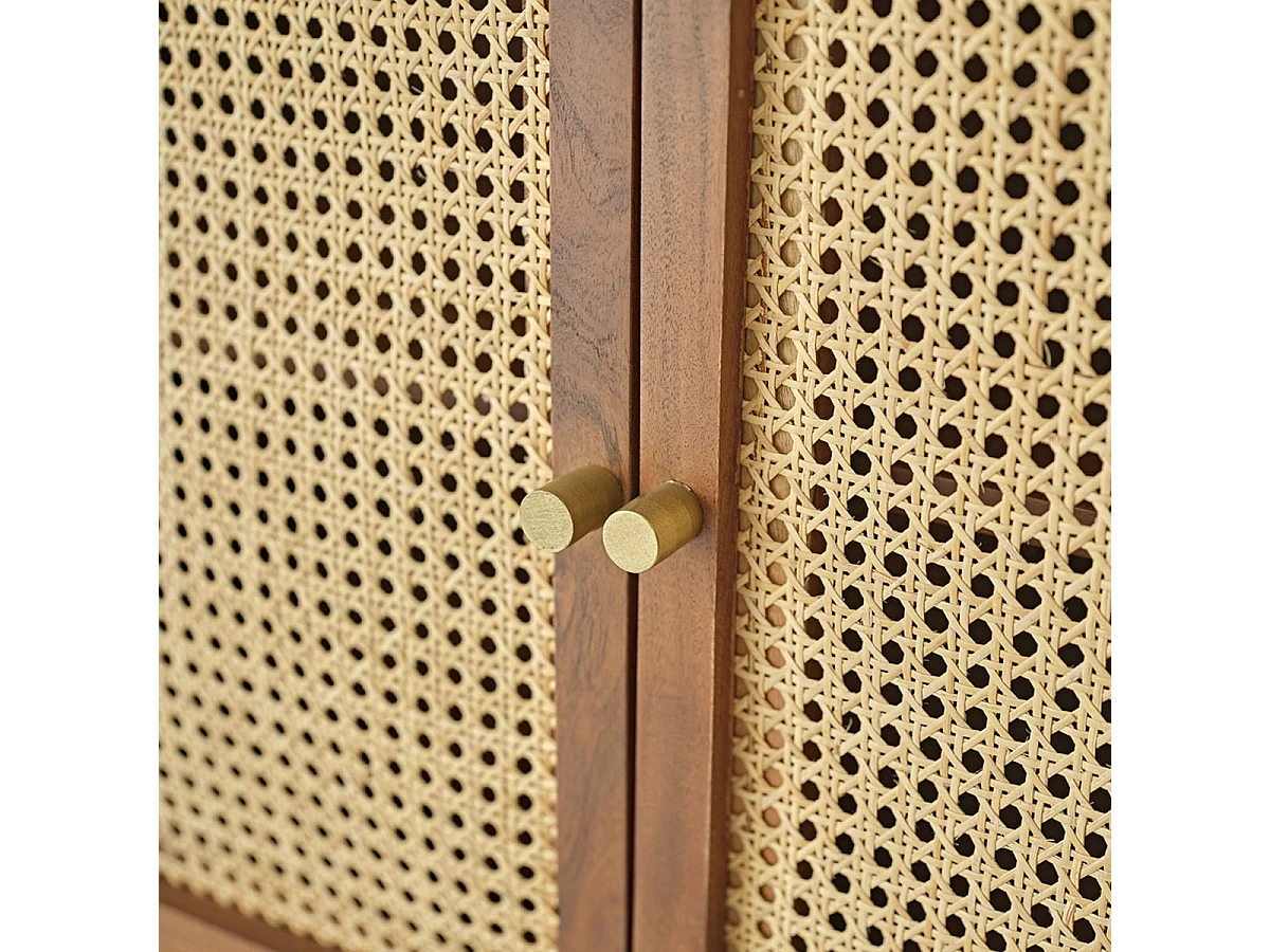 Aparador de acacia maciza de 120 cm