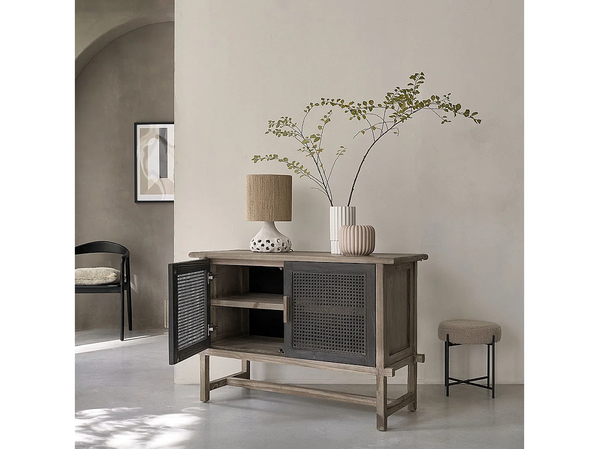 Buffet en bois recyclé massif 120 cm