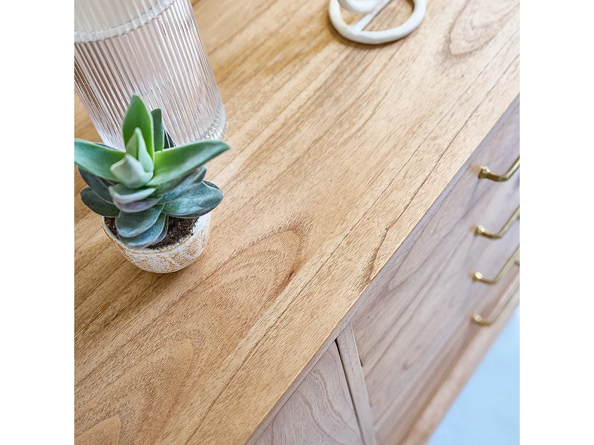 Commode en bois de mindi massif 175 cm