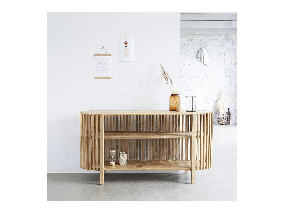 Buffet en bois teck massif 160 cm