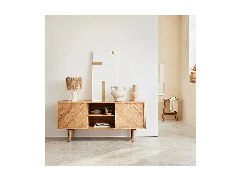 Aparador de madera de mindi maciza