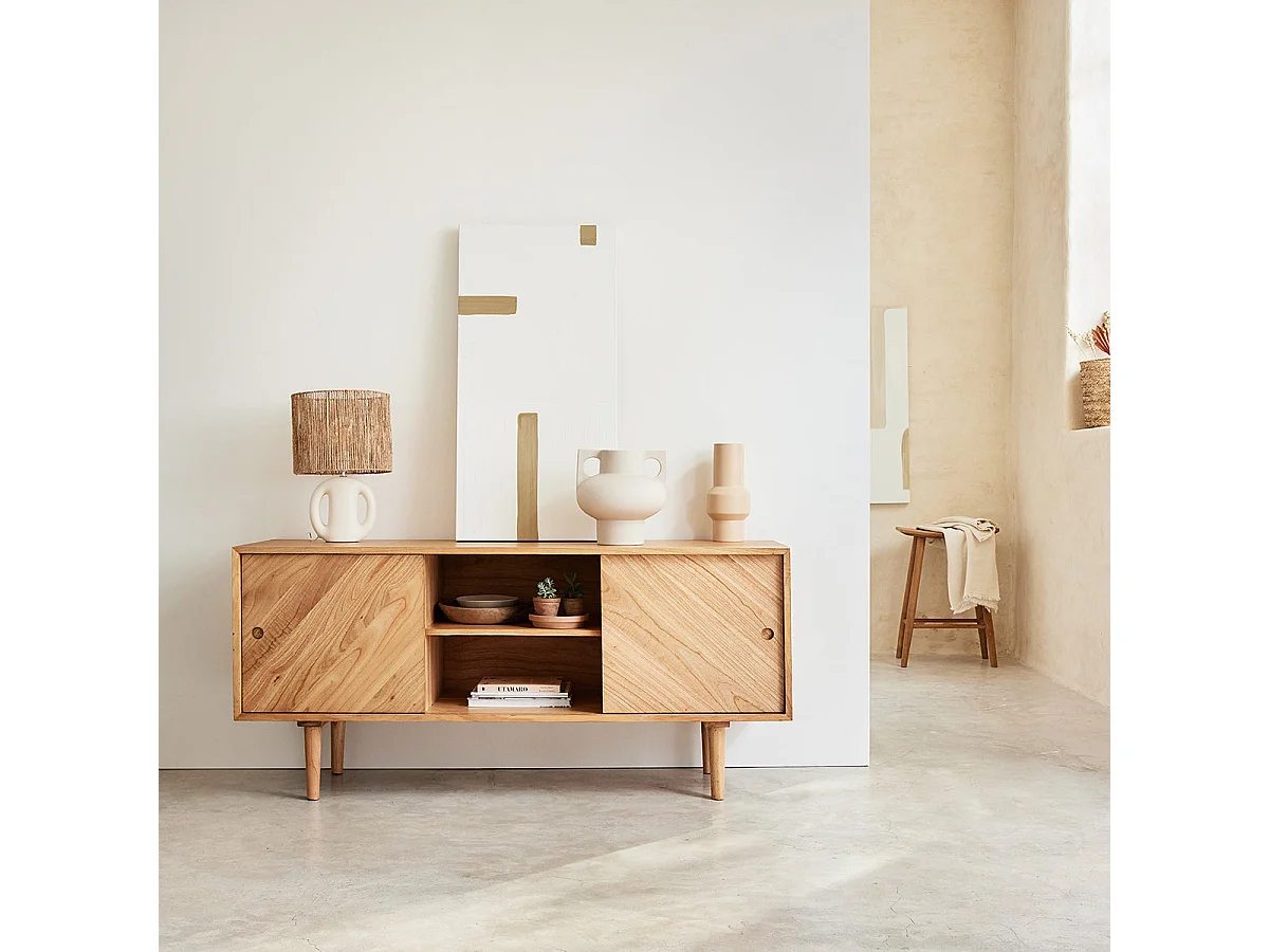 Buffet en bois mindi massif 160 cm