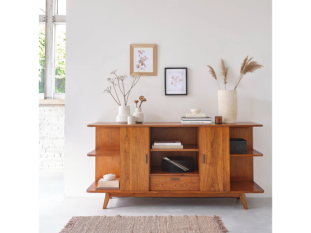 Buffet vintage in mindi massello 180 cm