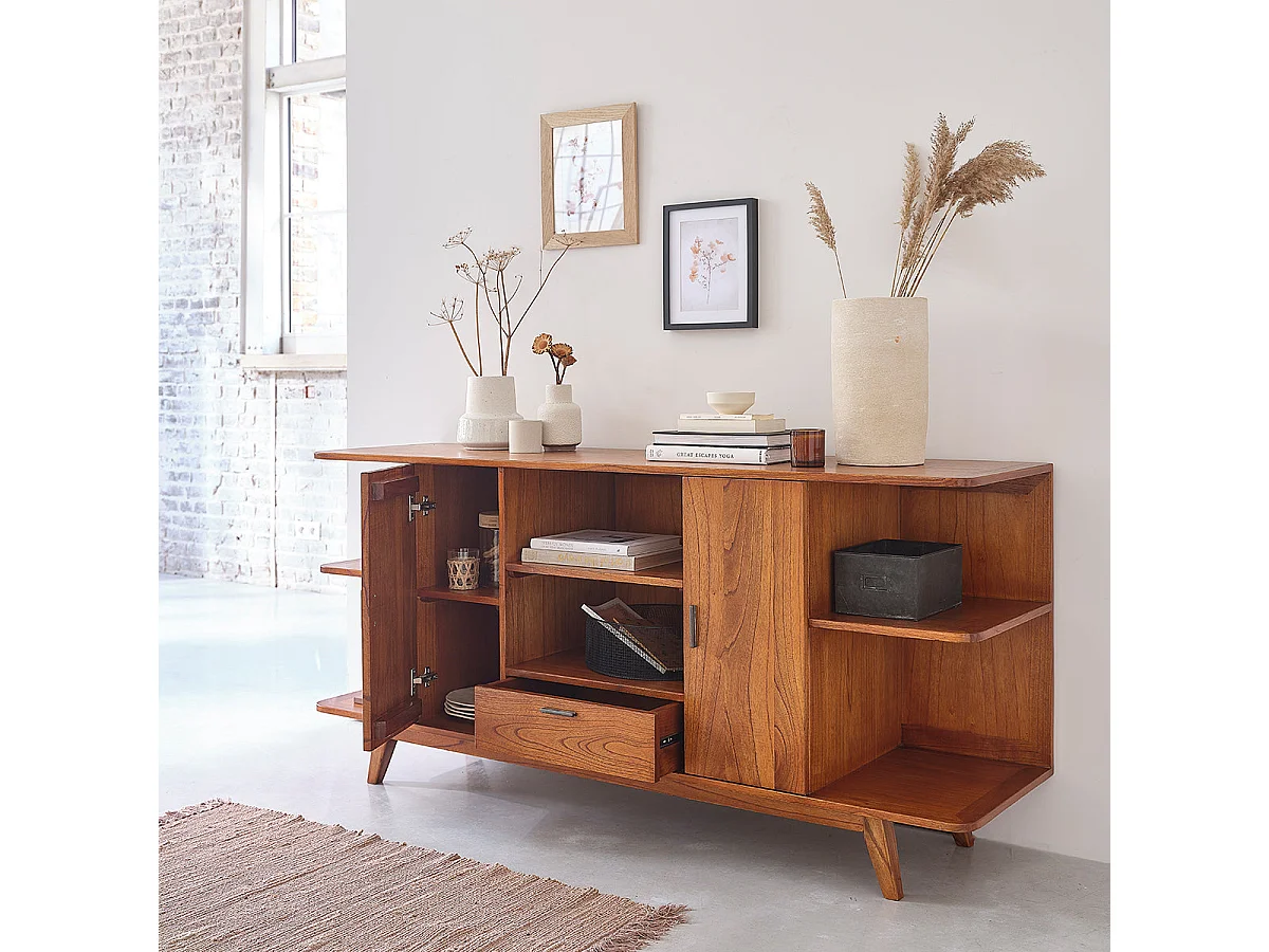 Buffet vintage in mindi massello 180 cm