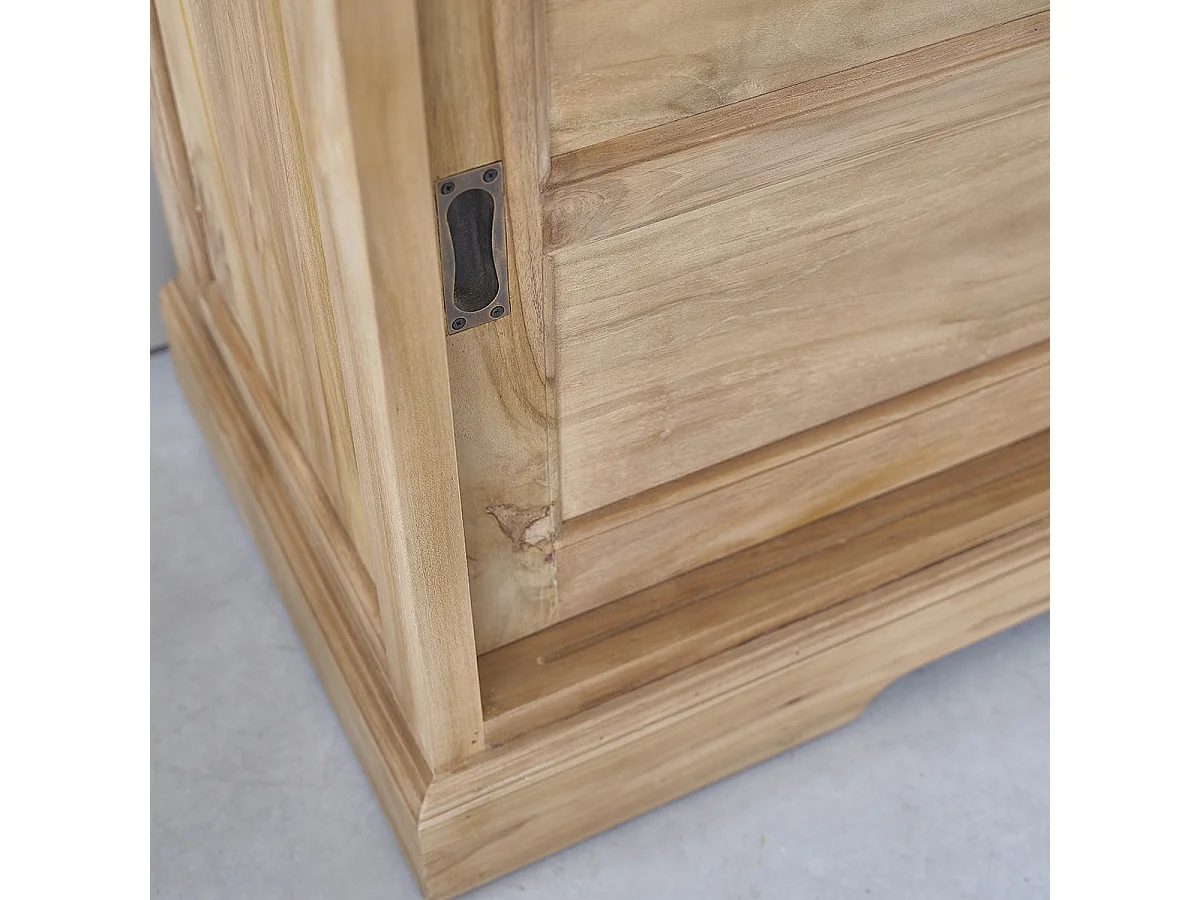 Aparador de madera de teca maciza de 150 cm