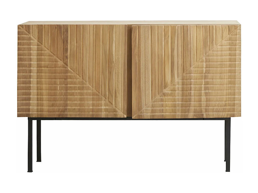 Buffet in legno massello di teak e metallo 120 cm