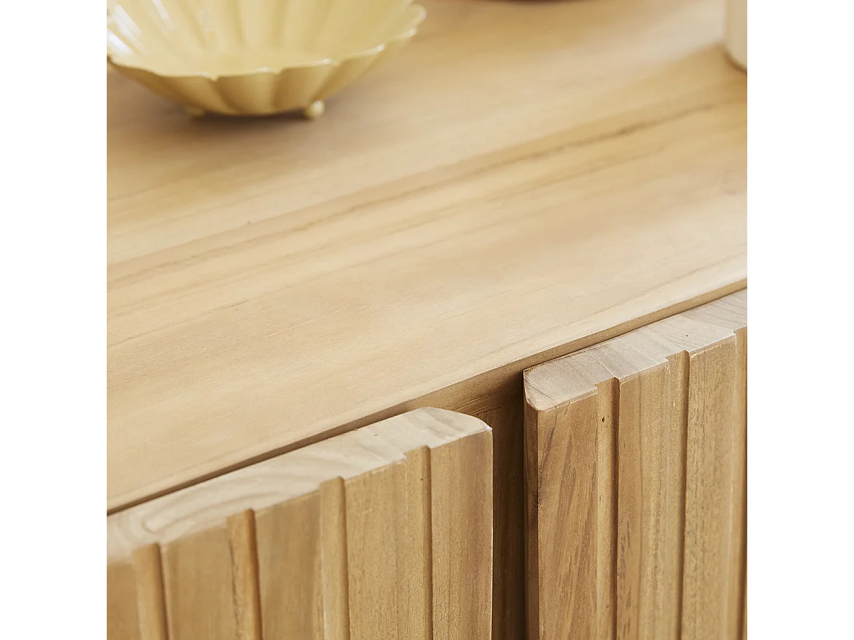 Buffet in legno massello di teak e metallo 120 cm