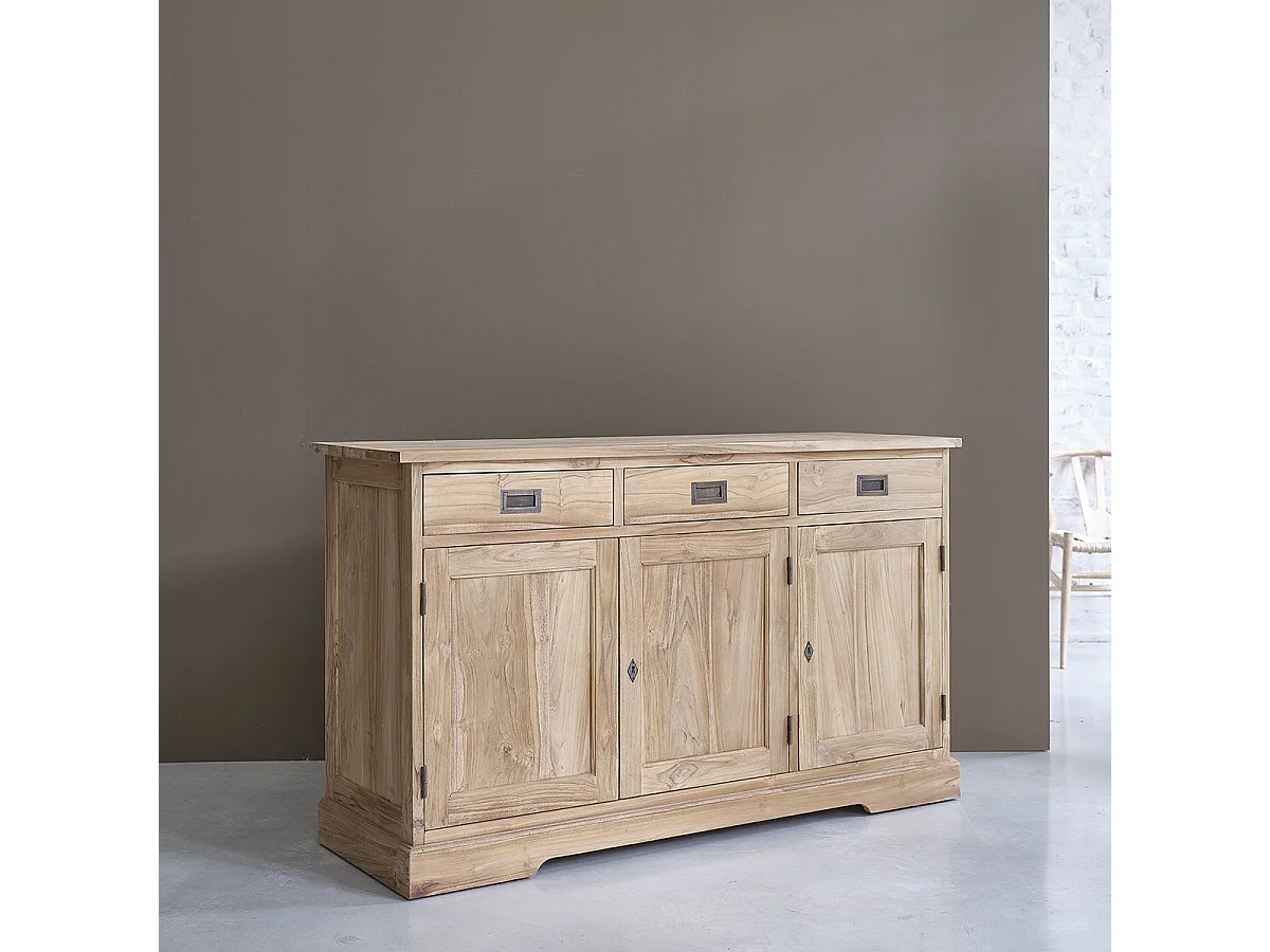 Buffet en bois teck massif 150 cm
