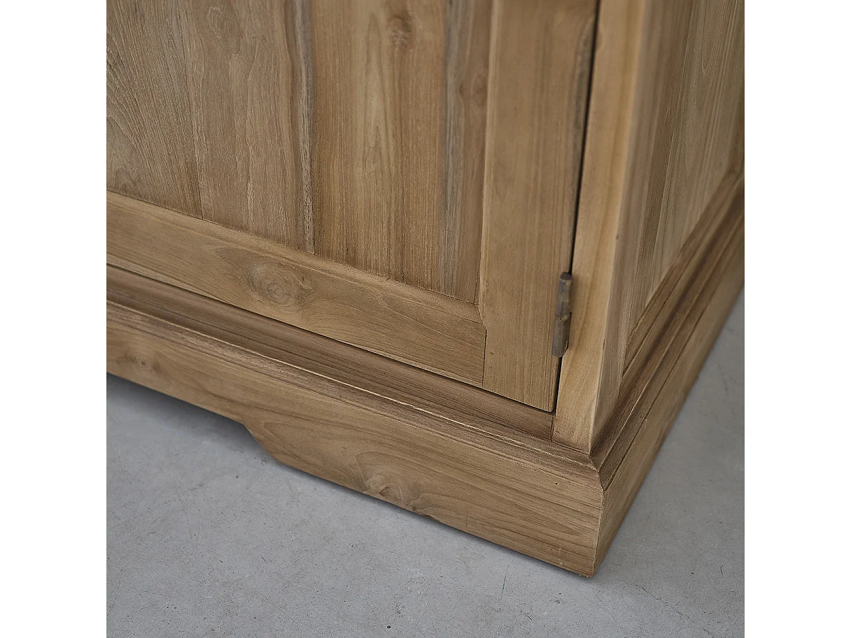Buffet en teck massif 120 cm 2 portes 2 tiroirs