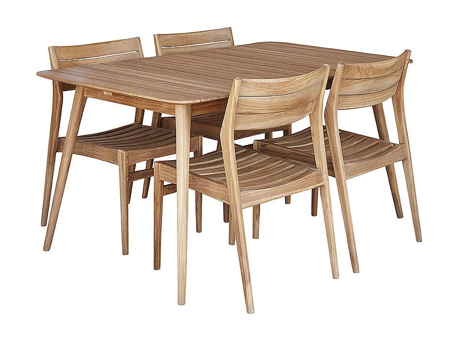 Salon de jardin en teck massif 4/6 places