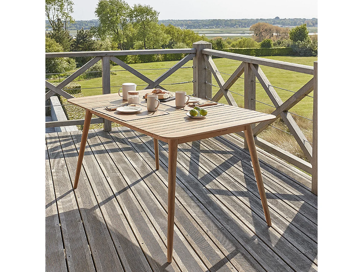 Set di mobili da giardino in teak massello 4/6 posti