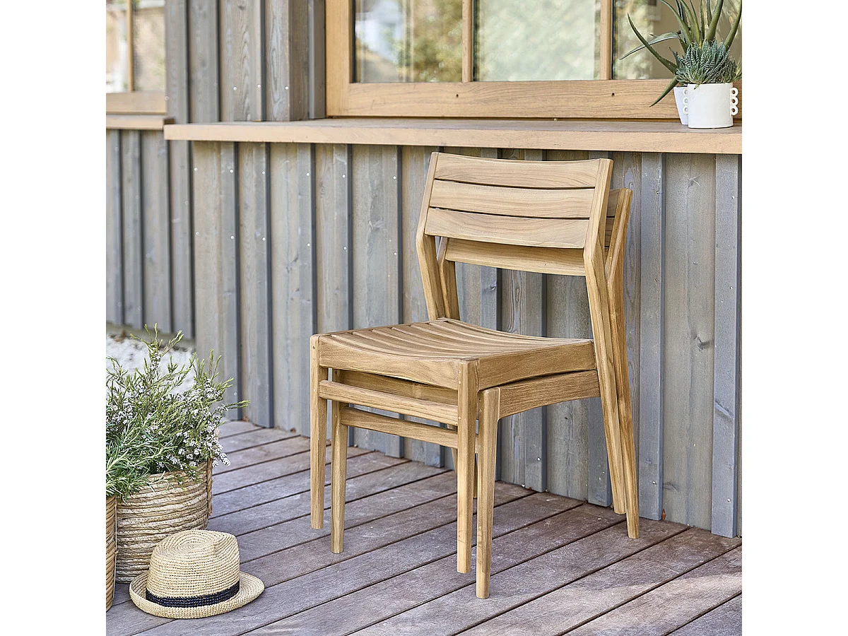 Set di mobili da giardino in teak massello 4/6 posti